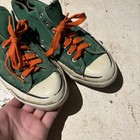 Vintage 1960s 70s Green Converse Shoes Mens 12 As Is Worn Flaws Black Tag