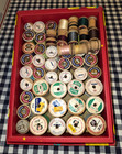 Lot Of 58 Vintage Wooden Sewing Thread Spools