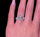 3 80 Ct Oval-cut Ef vs1 Lab Grown Diamond Bridal Wedding Ring Set 18k White Gold