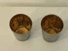 Vintage Made In Germany Gilt Lined Schnapps Cups Pair Mini Cordial Cups