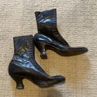 Antique Womens Craddock Black Leather Victorian Style Boots