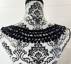Crochet Collar Handmade Lace Collar Cottage Core 80s Victorian Goth Dark Fairy