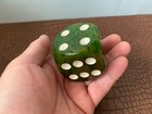 Vintage Catalin Cube Green Swirl Marble Bakelite Large Block 4 8cm  1 89   138 6