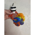 Nuby Baby Toy Keys Keychain Teething Ring Black White Sensory Multicolored