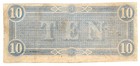 1864  10 Confederate States America Civil War Money Richmond Note Littleton Coin