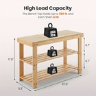 3-tier Bamboo Shoe Rack Bench