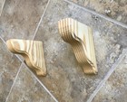Two Unfinished Solid Pine Wooden Shelf Support Brackets 5 5 X 5 5 X 1 5 
