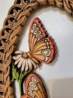 Vtg 1978 Coppercraft Guild Resin Wall Hanging Plaque Daisy And Butterfly Theme