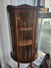 Vintage Curio Table Top Wood  glass Display Cabinet
