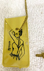 Vintage Vinyl Chain Luxutron Ladies Dress Zipper Pull Advertising Funeral Home