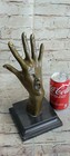 Signed  Pure Bronze Statue   nude In Hand   Figure Sculpture Art Figurine Statue