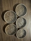Vintage Webster Co Silver Sterling   Glass Set Of 5 Coasters