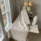 Vintage Fabric By The Yard French White Ground Juvenile Style 1920-30 Floral   