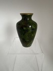 Vintage Small Green Cloisonne Vase 1 75   d X 3   h