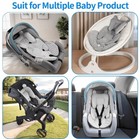 Infant Car Seat Head   Neck Support Insert Pillow Pad  Gray pink black Unisex