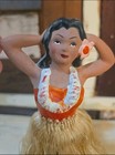 Vintage Hula Girl Tiki Dancer Nodder Bobble Chalkware 1950s 7 1 4 Made In Japan 