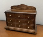 Vtg Chadwick-miller  93016 Handmade Miniature Wooden Doll House Double Dresser