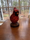 Beautiful Red Resin 5 1 2    Lighted Cardinal  Bird Sculpture