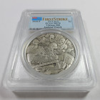 2018 P Pcgs Ms70 Antique Finish - Tuvalu 2 Oz Silver Vikings Hr  2 Coin  60709a