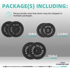 Barbell Weight Set  Cast Iron 1  Standard Weight Plates Including 5ft Standar   