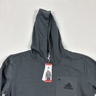 Adidas Men s Fleece Pullover Hoodie Hooded Sweatshirt With Zip Pocket Gray Med