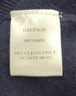 Greyson 100  Cashmere Tomahawk Sweater Raven Blue Golf Active Casual Travel