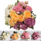 9 Heads Artificial Hydrangea Flower Silk Bouquet Party Wedding Home Xmas Decor