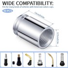 10pcs Bullet Tire Valve Caps Aluminum Alloy Universal Dustproof Silver Black Set