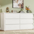 6 Drawers Dresser wide Wood Chest Of Drawers Handle Free  Large Modern Dresser