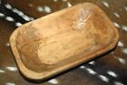   Carved Wooden Dough Bowl Primitive Wood Trencher Tray Rustic Home Decor 8-12 