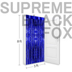 3 Metallic Blue Foil Fringe Curtain Backdrop Party Decor Photo Support 3ft X 8ft