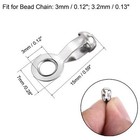 50pcs Ball Chain Connector 3mm 3 2mm Hole Pull Loop Link Stainless Steel