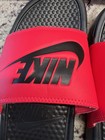 Nike Benassi Jdi Just Do It Slides Sandals Slippers Red Black Size 12 343880-605