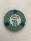 California Club  Casino  Downtown Las Vegas  25 00 Card Room Chip  Las Vegas Nv