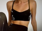 Victoria s Secret Sports Bra Vsx Elevate Liquid Shine Strappy Black Medium Dd
