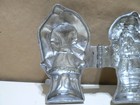 Antique Merry Christmas Santa Claus Pewter Ice Cream Chocolate Mold