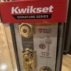 Kwikset Montara Single Cylinder Front Door Lock Set - Polished Brass - Open Box