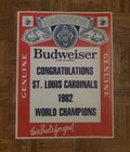  2  Vintage 1982 Budweiser St  Louis Cardinals World Series Champions Posters