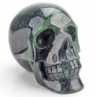 4 8   Natural Ruby Zoisite Carved Crystal Skull super Realistic crystal Healing
