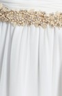 Twigs   Honey  decadent  Faux Pearl   Swarovski Crystal Leaf Beaded Sash  480