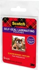 Scotch Self-sealing Laminating Pouches  Wallet Photo Size  Single Pack  Clear 