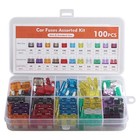 100pcs Car Fuses Assorted Kit Van Bike Auto Mini   Standard Blade Fuse 2-40a Box