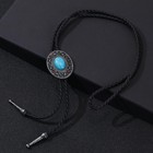 Western Cowboy Bolo Tie Rodeo Leather Necktie For Men Women Costume Accessories