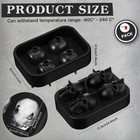 Ice Balls Maker Round Sphere Tray Mold Cube Whiskey Ball Cocktails Silicone