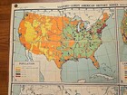 Vintage Sg18 Population Indus  Wall Map 48 x37 