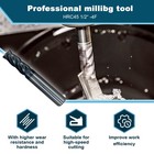 For 5pcs New Hrc45 58 1 2   4 Flute Long Carbide End Mill- -tialn Coated