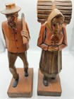 Vintage German Black Forest Hand Carved Man Woman Figures