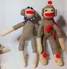 12 Vtg Sock Monkey Stuffed Toy Dan Dee Santa Reindeer Easter Cowboy 6 5  To 17 