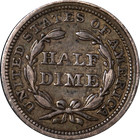 1858-p Seated Liberty Half Dime Great Deals From The Executive Coin Company