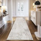 Abstract Hallway Runner Rug  2 6x8 Ultra-thin Washable Kitchen Rugs Non-slip 